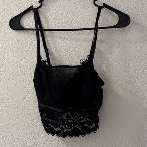 Elegant Black Lace Camisole Top
